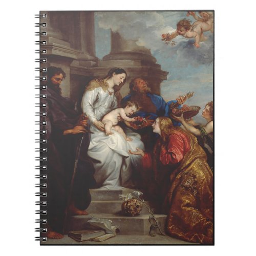 Coronation of Saint Rosalia by Anthony van Dyck Notebook