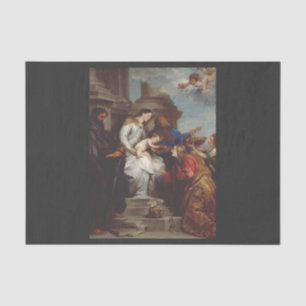 Coronation of Saint Rosalia by Anthony van Dyck Tissue Paper