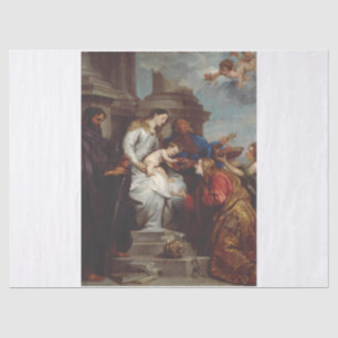 Coronation of Saint Rosalia by Anthony van Dyck Tissue Paper