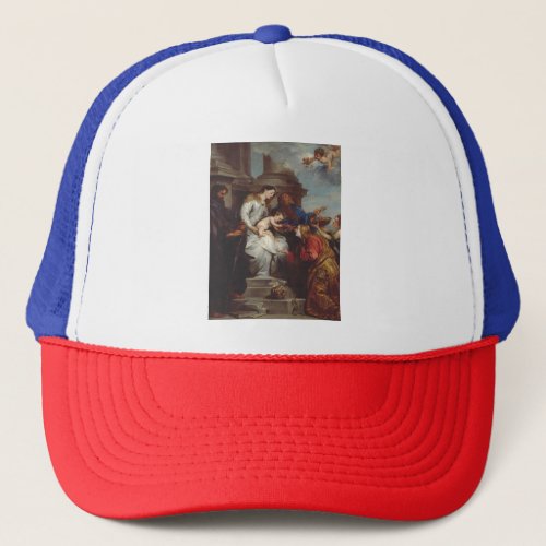 Coronation of Saint Rosalia by Anthony van Dyck Trucker Hat