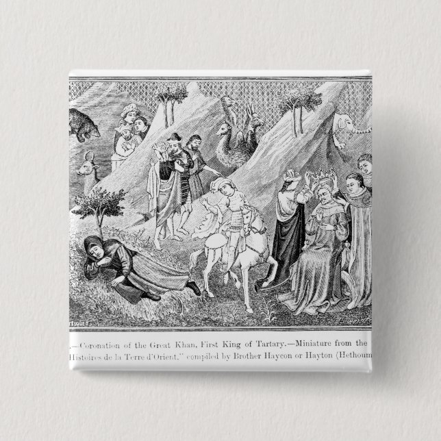 Coronation of the Great Khan Button (Front)