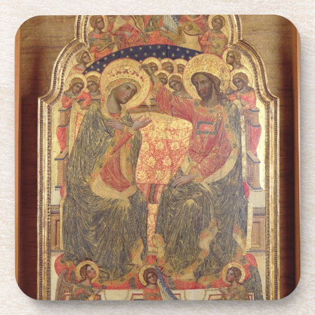 Coronation of the Virgin, 1372 Drink Coaster (Front)