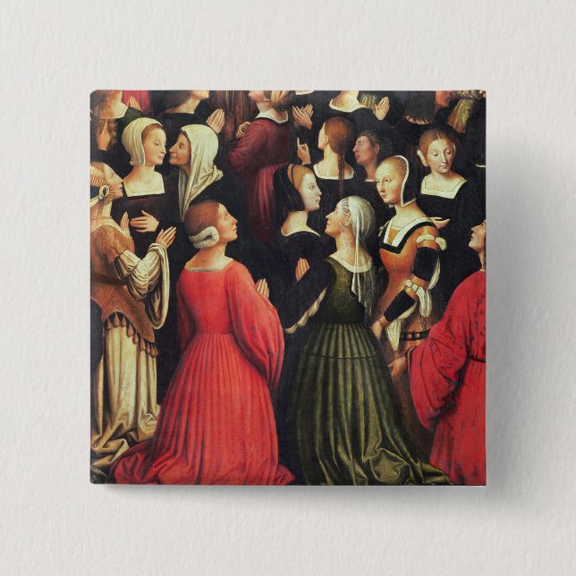 Coronation of the Virgin, 1513 (oil on panel) (det Button (Front)