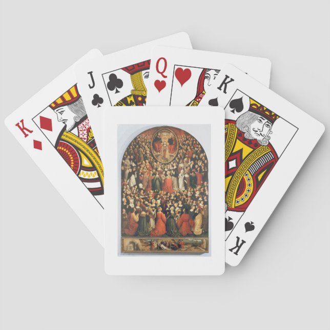 Coronation of the Virgin, 1513 (oil on panel) Poker Cards (Back)