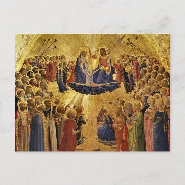Coronation of the Virgin by Fra Angelico Postcard (Front)