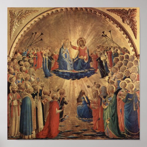 Coronation of the Virgin by Fra Angelico _ Poster