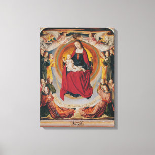 Coronation of the Virgin, centre panel Canvas Print