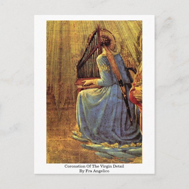 Coronation Of The Virgin Detail By Fra Angelico Postcard (Front)