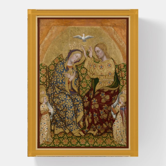 Coronation of the Virgin Paperweight (Vertical)