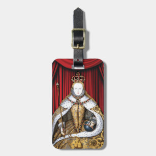 Coronation of Tudor Queen Elizabeth I Luggage Tag