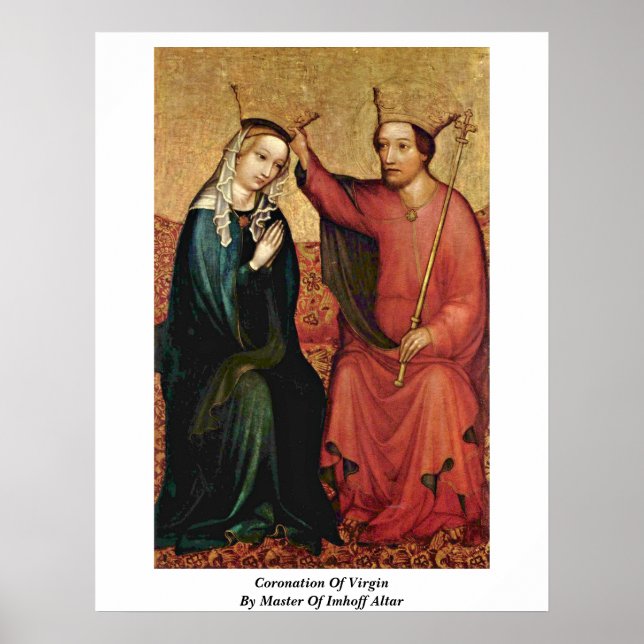 Coronation Of Virgin By Master Of Imhoff Altar Poster (Front)