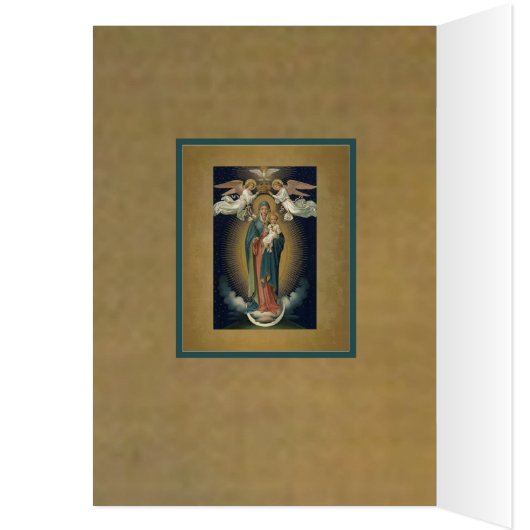 Coronation of Virgin Mary w/Jesus & Angels (Inside (Left))