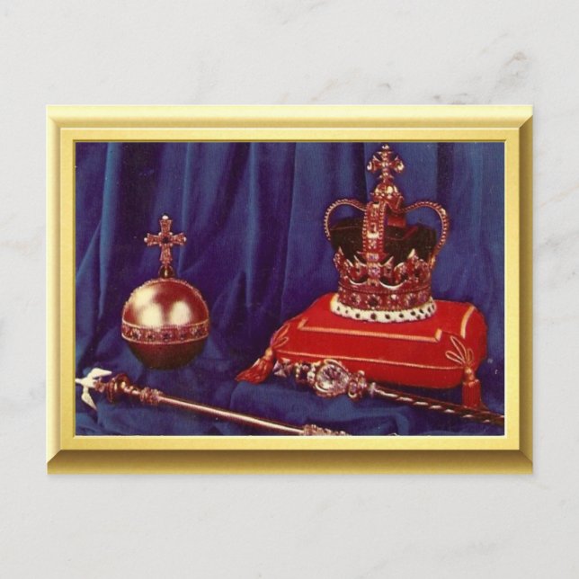 Coronation regalia of Queen Elizabeth II Postcard (Front)