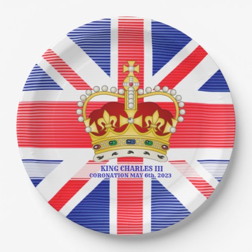 Coronation souvenir of King Charles III   Crossbod Paper Plates