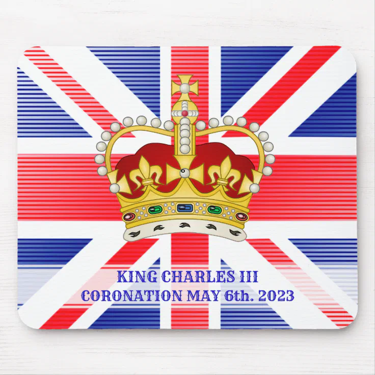 Coronation souvenir of King Charles III Mouse Pad Zazzle