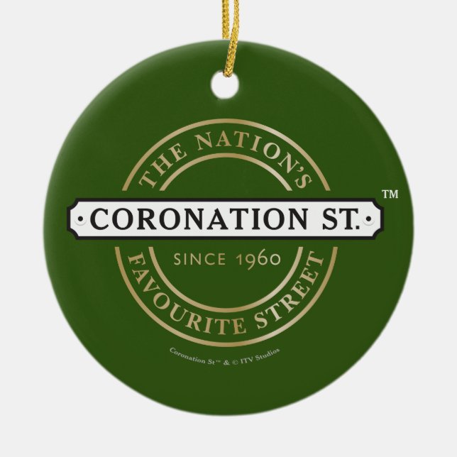 Coronation Street - Logo Ceramic Ornament (Front)