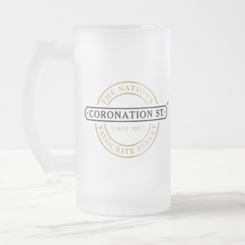 Coronation Street _ Logo Frosted Glass Mug