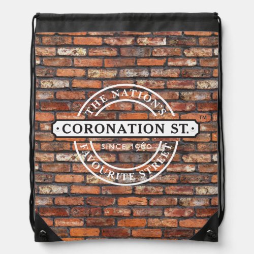 Coronation Street _ Sign Poster Drawstring Bag