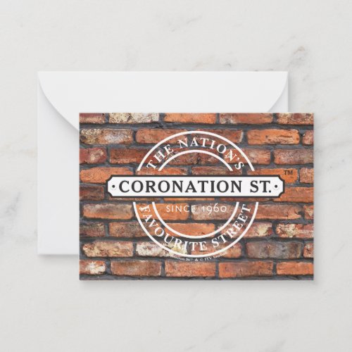 Coronation Street _ Sign Poster Note Card