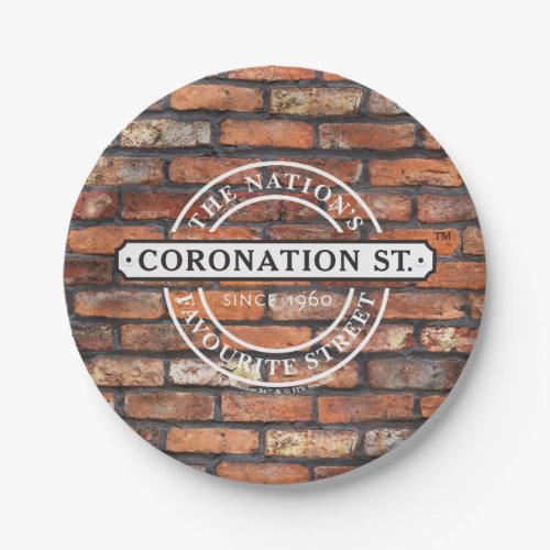 Coronation Street _ Sign Poster Paper Plates