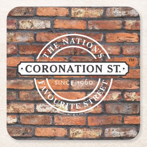 Coronation Street _ Sign Poster Square Paper Coaster