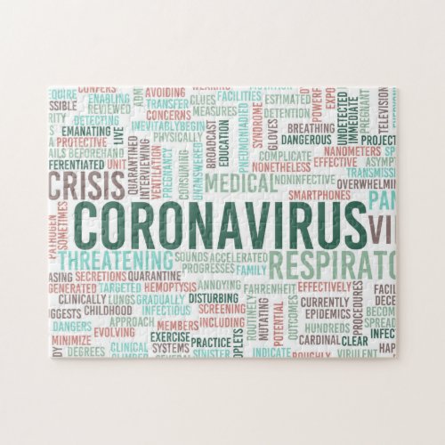 Coronavirus Background Health Pandemic as a Scienc Jigsaw Puzzle