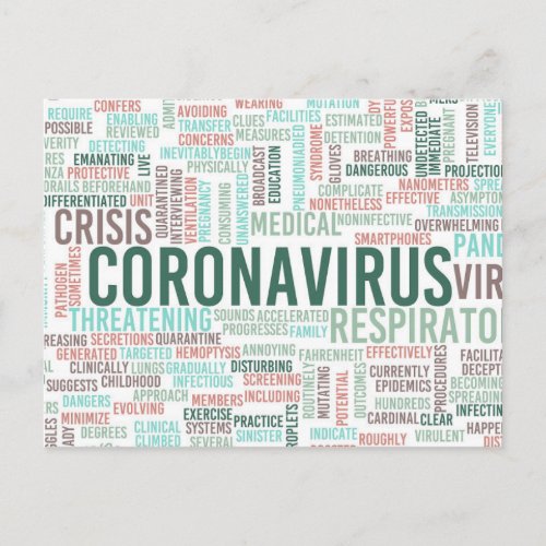 Coronavirus Background Health Pandemic Postcard