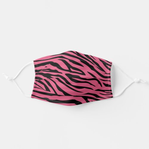 Coronavirus COVID19 Black Pink Zebra Pattern Adult Cloth Face Mask