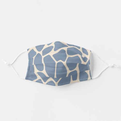 Coronavirus COVID19 Blue Ivory Giraffe Pattern Adult Cloth Face Mask