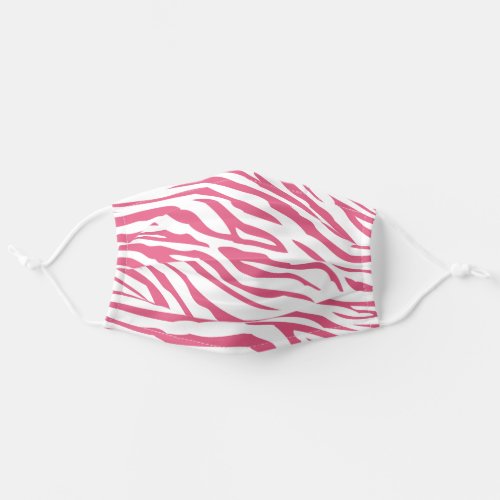 Coronavirus COVID19 Hot Pink Zebra Pattern Adult Cloth Face Mask