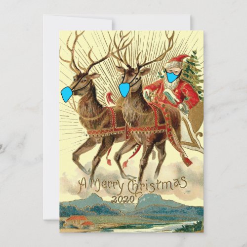 Coronavirus COVID 19 Pandemic Christmas 2020 Holiday Card