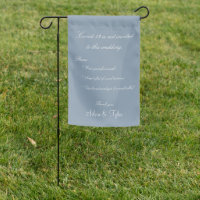Coronavirus Covid-19 Wedding Dusty Blue Safety Garden Flag