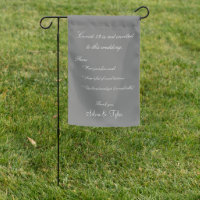Coronavirus Covid-19 Wedding Gray White Safety Garden Flag