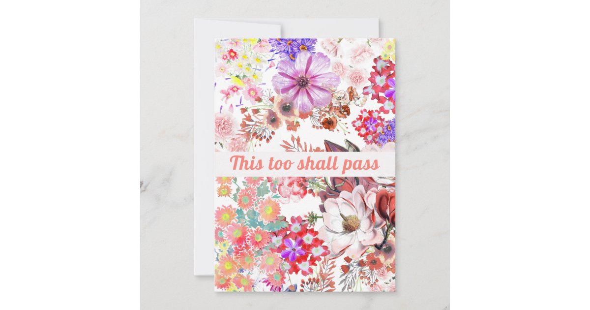 Coronavirus Covid Encouragement Colorful Flowers Card Zazzle