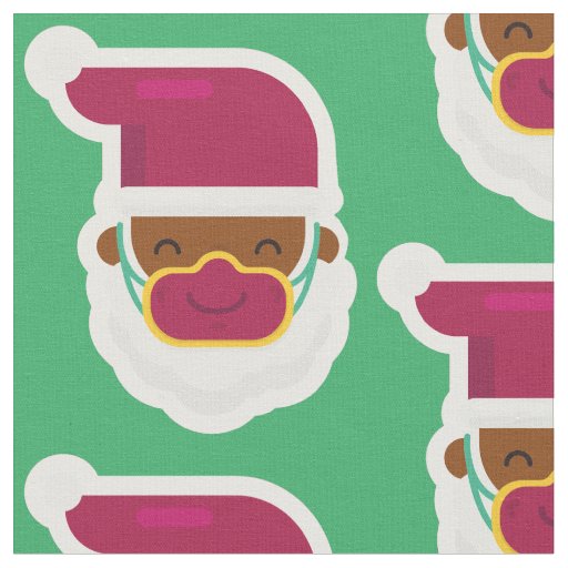 coronavirus face mask black santa fabric