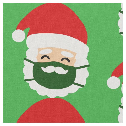 coronavirus face mask santa christmas fabric
