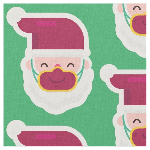 coronavirus face mask santa xmas fabric