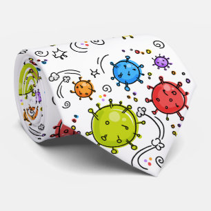 Coronavirus Germs Neck Tie