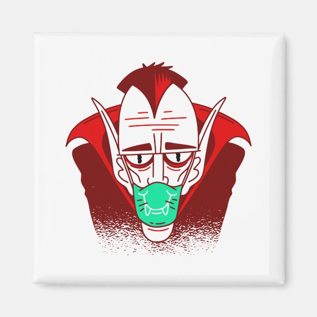 coronavirus halloween face mask vampire magnet (Front)