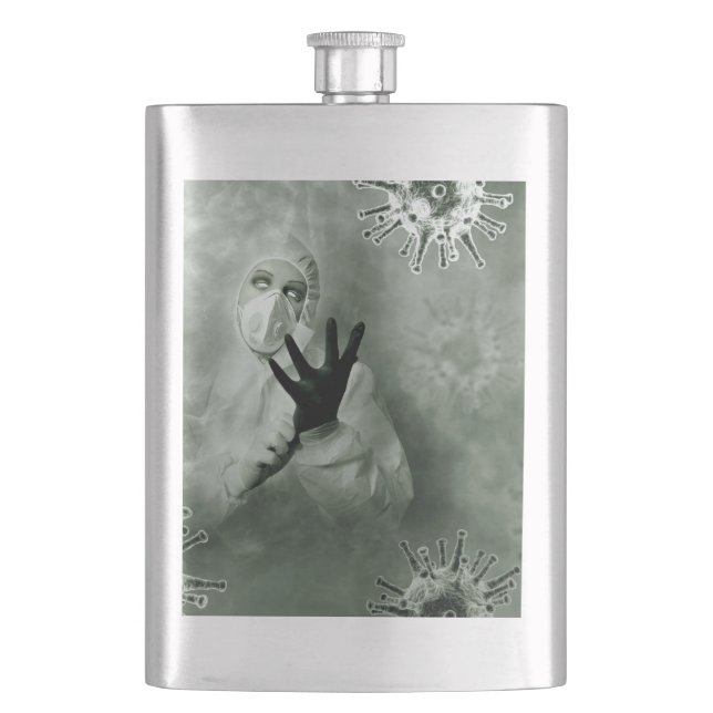 Coronavirus Nurse Flask (Front)