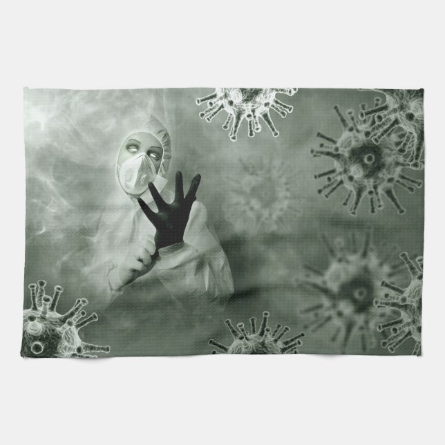 Coronavirus Nurse Kitchen Towel (Horizontal)