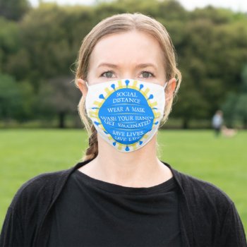 Coronavirus SAVE LIVES. SAVE LIFE. Adult Cloth Face Mask