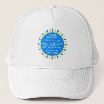 Coronavirus SAVE LIVES. SAVE LIFE. Trucker Hat