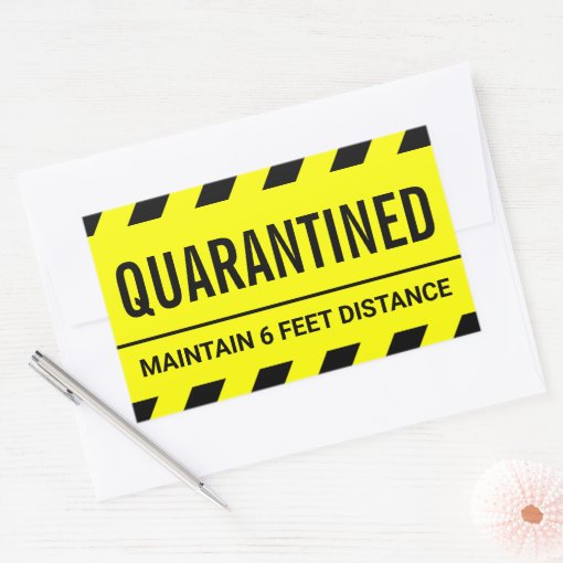 Coronavirus Self Isolation Quarantine Rectangular Sticker | Zazzle