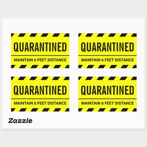 Coronavirus Self Isolation Quarantine Rectangular Sticker | Zazzle