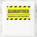 Coronavirus Self Isolation Quarantine Rectangular Sticker | Zazzle