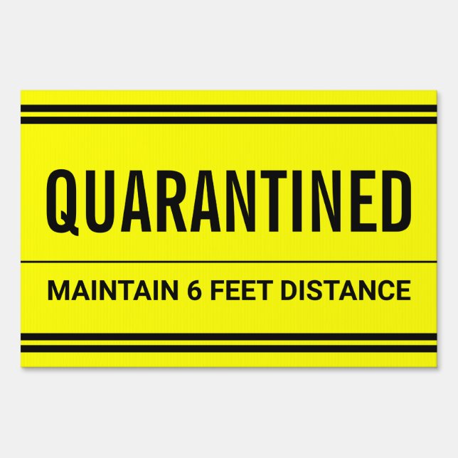 Coronavirus Self Isolation Quarantine Sign (Back)
