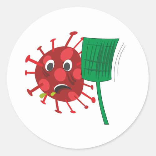 Coronavirus Slapped in the Face _ Funny Art Classic Round Sticker