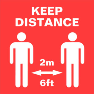 Coronavirus Social Distancing Floor Sign Sticker
