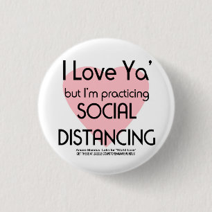 Coronavirus social distancing with love button